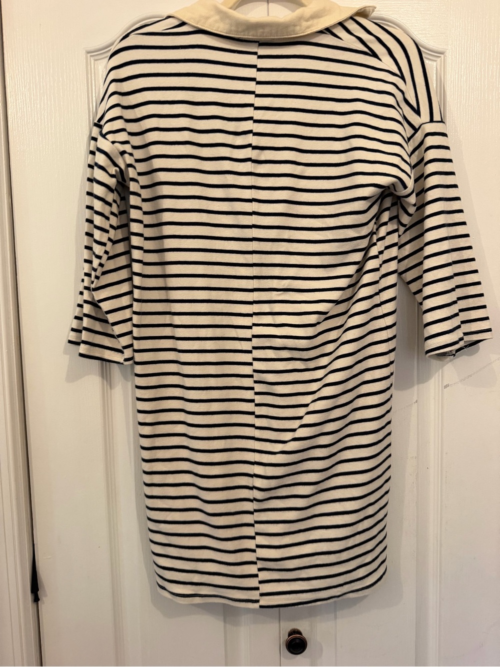 Tuckernuck Ashton Knit Polo Dress Size S Blue Cream As Is *pilling - Picture 4 of 5